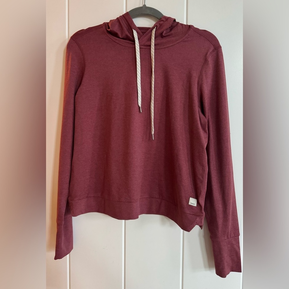 Vuori Halo Essential Hoodie Currant Heather SZ S - Picture 7 of 9